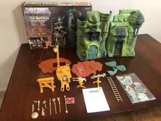 Vintage Mattel Castle Grayskull Motu 100 Complete W/ Box He - Man Unbroken 1981