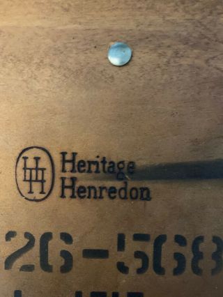Heritage Henredon Vintage Stamped Mid - Century Modern Walnut Coffee Table 2