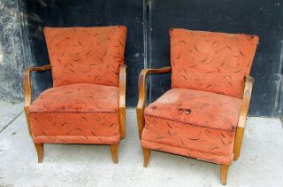 Art Deco Cocktail Chairs.  Armchairs,  Club Chair 1920s Vintage Antique Halabala 4