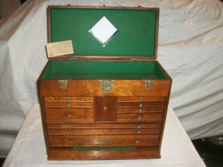H.  Gerstner & Sons Model W42 Machinist Wooden Box Vintage