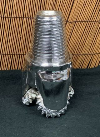 Vintage Chrome Tricone Rotary Gas And Oil Drill Bit