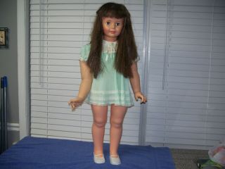 Vintage Patti Playpal Doll Ideal G - 35 Thick Brown Hair Blue Eyes Tlc Peter Body