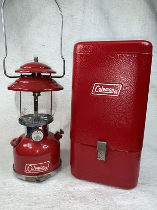 Vintage Coleman Lantern 200a 10 - 69 W/ Metal Red Case