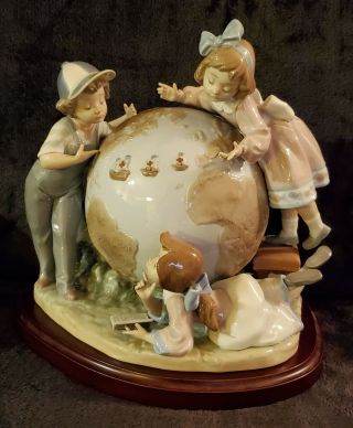 Vintage Lladro Voyage Of Columbus 5847 Special Boxed Edition - Wood Base - - Ae