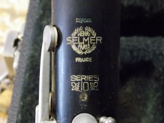 Vintage Selmer Series 10 S Professional Bb Wooden Clarinet w/ Case & 2