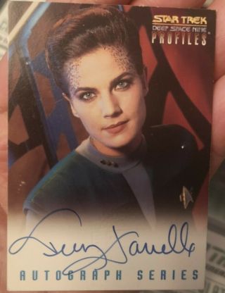 Star Trek Deep Space 9 Nine Profiles Autograph Card Terry Farrell Vgc Ds9 Jadzia