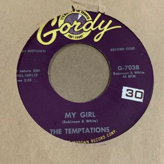 Temptations - My Girl / Nobody But My Baby 45 Rpm Gordy 1965 Vg,