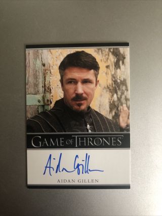 Aidan Gillen Game Of Thrones Season 1 Autograph Little Finger Petyr Baelish Auto