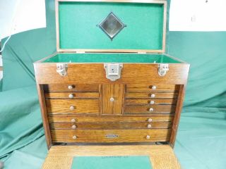 Vintage GERSTNER Machinist Tool Chest 11 Drawers @ Antique Tool 3