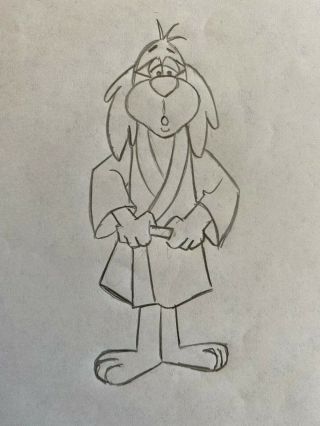 Hong Kong Phooey 1974 - 76 Production Drawing Hanna - Barbera Martial Arts