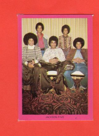 1972 Jackson Five/young Michael Gum Top Pop Stickers Very Rare Read