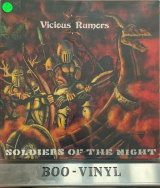 Vicious Rumors Soldiers Of The Night 1985 Hard Rock Metal 12 " Vinyl Lp Ex Con
