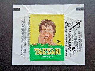 1966 Philadelphia Gum Tarzan Wax Wrapper (chest Excersiser Ad) Htf