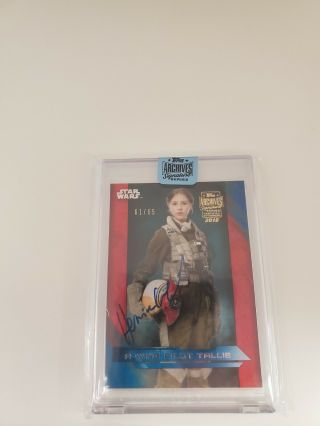 2018 Star Wars Archives Signature A - Wing Pilot Tallie Hermione Corfield Auto /65