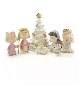 Lenox Nativity Peanuts The Christmas Pageant Figurines Snoopy Charlie Brown