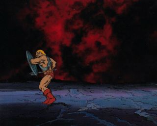 He - Man Commercial Cartoon Cel Masters Of The Universe Animation Art Motu Pop