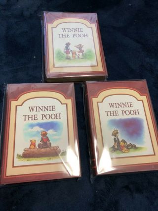 Kingdom Hearts Winnie The Pooh Book Storage Box Case 100 Acre Forest Set Of 3