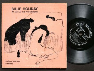 Billie Holiday At Jazz At The Philharmonic 10 " Lp Clef Mgc - 169 Us 1954 Mono Dsm
