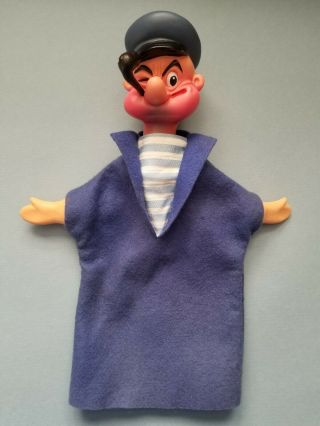 Rare Vintage Popeye Hand Puppet Marionette Toy Made In France By Cesar Co.  Ex,
