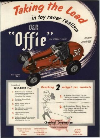 Vintage Gas Powered Ohlsson & Rice Tether Car with engine 76 NR 6