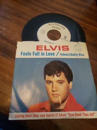 Rock & Roll 45 Elvis Presley Fools Fall In Love Rca Victor Promo