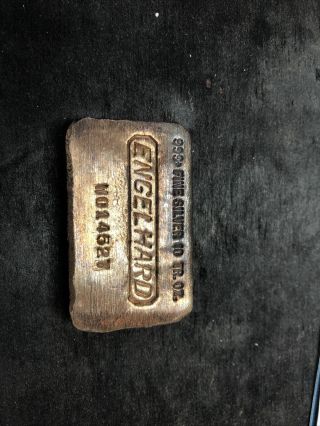 Engelhard Vintage 10 Oz Silver Poured Loaf Bar.  999 W Prefix Series W014527