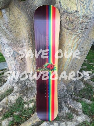 Vintage Lib Tech Jamie Lynn Mini Snowboard Rainbow Hibiscus