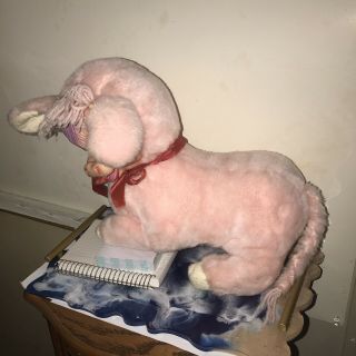 Rushton Pink Cow Rubber Face Plush Stuffed Animal 13” Rare vintage 6