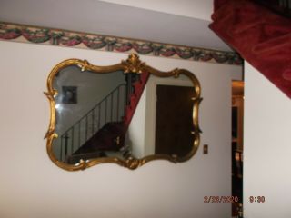 Large Vintage Ornate Gold - Leaf Wood Framed Mirror - Approximately 48 " X 66 "