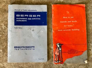 C.  L.  Berger & Sons Astron Transit Vintage Surveying Instrument w/ Case & Manuals 2