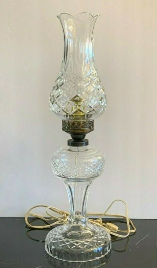 Vintage Waterford Crystal 22 3/8 " Inishturk Hurricane Electrical Table Lamp