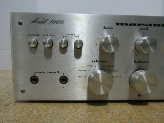 Vintage Marantz Model 1060 Console Stereo Integrated Amplifier & 2