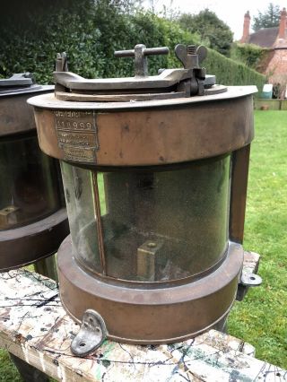 Vintage British Ships Lanterns Lamps Masthead Meteorite Brass Copper Retro 5