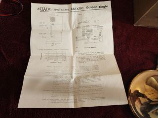 Vintage Rare Astatic D - 104 Golden Eagle amplified desk microphone cb radio mic 2