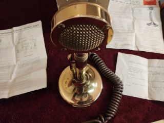 Vintage Rare Astatic D - 104 Golden Eagle amplified desk microphone cb radio mic 6