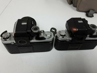 Vintage 2x Nikon F2 Cameras w/ Multiple Lens & Acessories & Bag Bundle.  GreatLOT 5