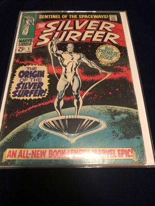 Vintage Silver Surfer 1 1968 Marvel Comics Origin Of The Silver Surfer