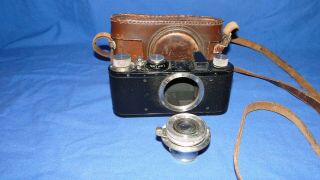 Vintage Leica 1 Camera,  Serial No.  60670 With Leather Case - For Restoration