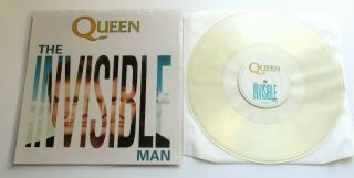 Queen - The Invisible Man Uk 1989 Parlophone Clear Vinyl 12 " Single