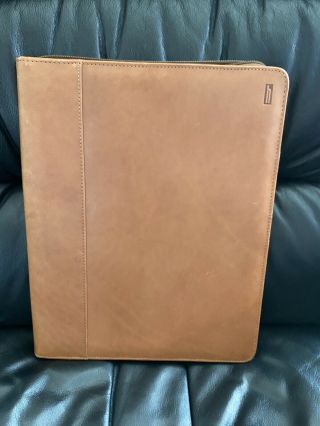 Vintage Hartmann Leather Folio Zippered Notepad Holder