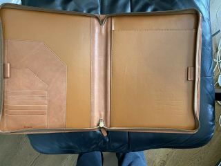 Vintage Hartmann Leather Folio Zippered Notepad Holder 3