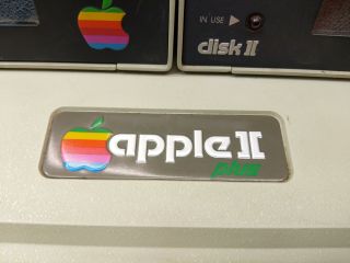 Vintage Apple II Plus computer with 2 Floppy disk drives: 4