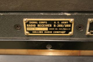 Vintage Collins Radio Receiver R - 388/URR US Army Signal Corps / As - is 5