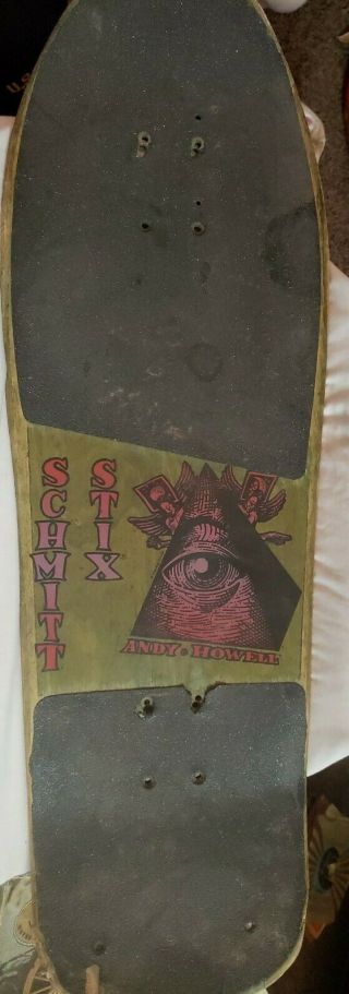 Schmitt Stix Vintage 80’s Skateboard Andy Howell Deck 4