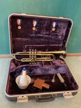 Vintage 1950 King H.  N.  White 20 Trumpet W/ Mouthpiece & Case