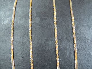 VINTAGE 18ct WHITE & YELLOW GOLD FANCY LINK NECKLACE CHAIN 18 1/2 inch C.  1990 4