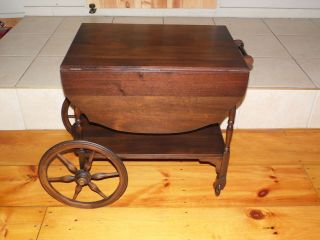 Vintage Tea Trolley Drink Bar Cart Drop Leaf Serving Cart Table Paine Furniture 3