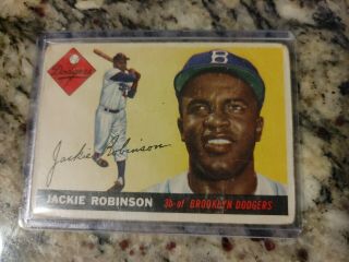 Jackie Robinson 1955 Topps Card 50 Vintage