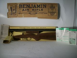 Vintage Benjamin Franklin 22 Cal.  Model 312 Pellet Rifle & Instr