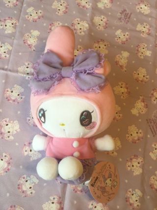 Sanrio Puroland Larme My Melody Mascot Medium Plush Japan Limited Pink Heart Bow